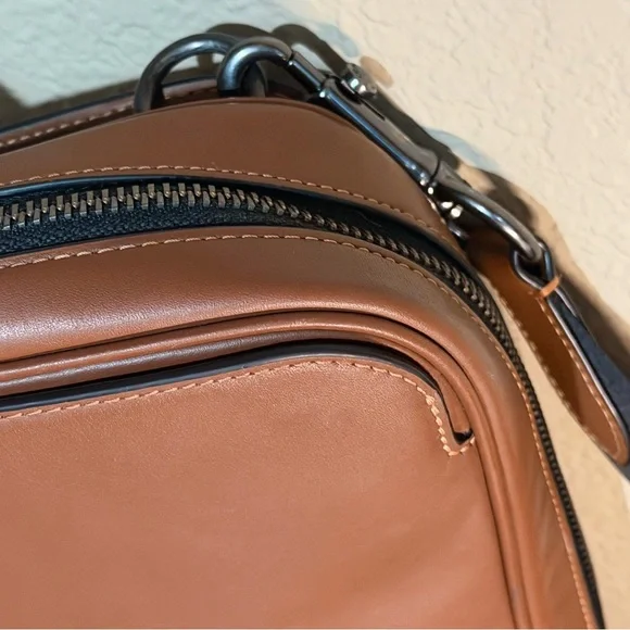 RARE Coach Graham Slim Brief / Laptop Bag – Smooth Calf Leather in Saddle Brown